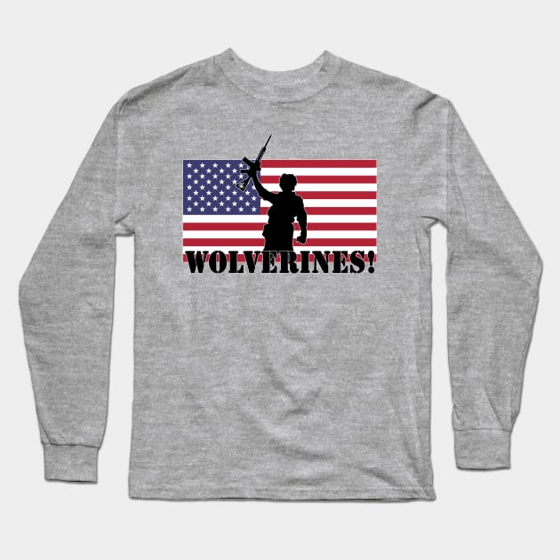 Wolverines! USA Long Sleeve T-Shirt by HellraiserDesigns